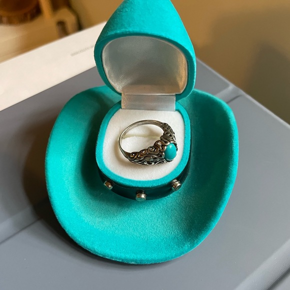 Shube Dakota West Sterling Silver Turquoise Ring - Picture 4 of 6